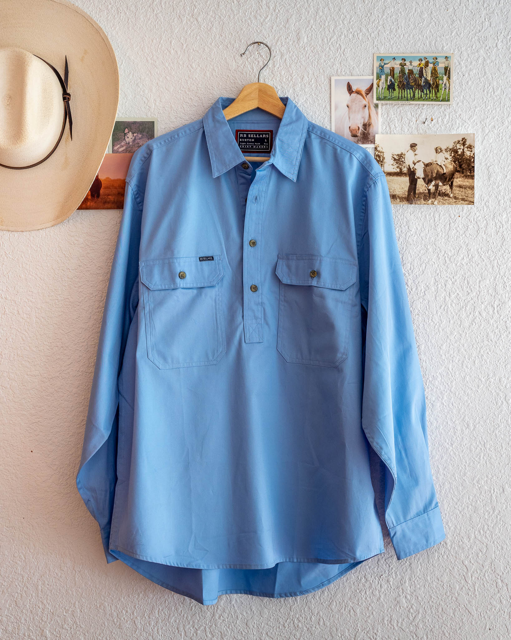 half button dress shirt Fashion Cotton Linen Half Button Shirt
