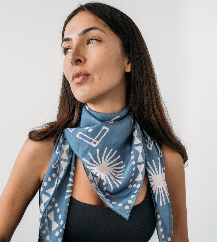 Cerulean Blue Wild Rag