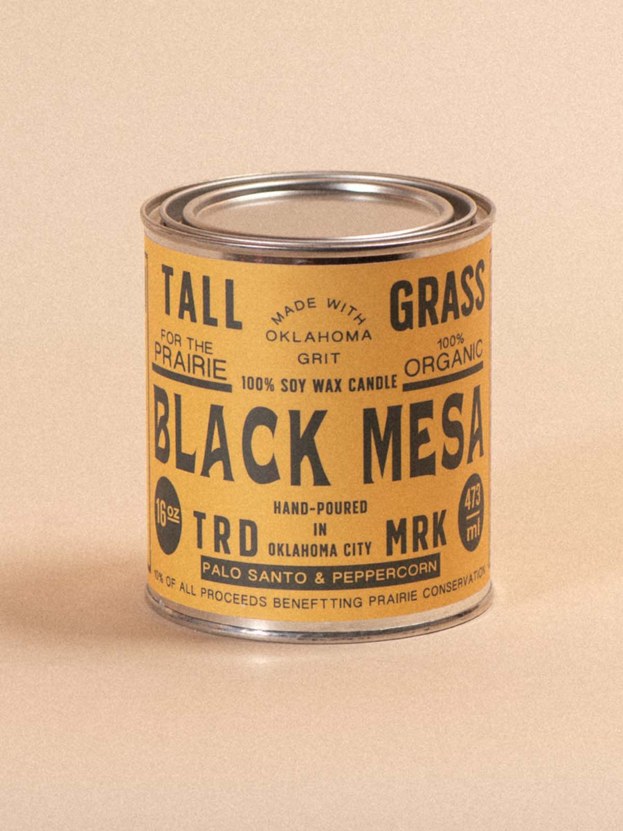 Black Mesa: Palo Santo + Peppercorn Soy Wax Candle