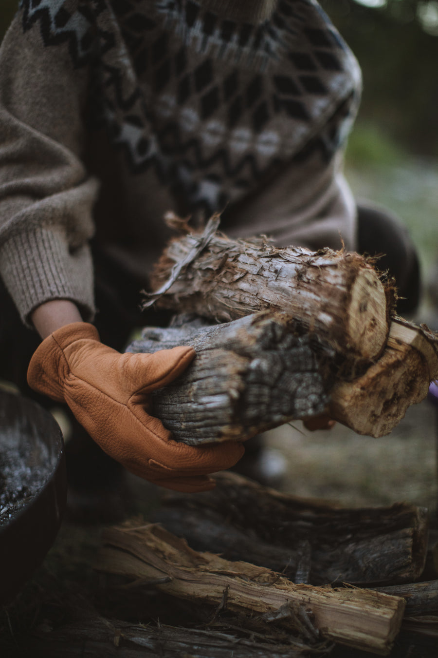 Lined Deerskin Leather Roper Gloves